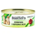 Влажный корм Bastteto для кошек, с говядиной и овощами в желе, 85 г