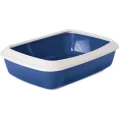 Лоток туалет с бортиком Savic Iriz Nordic Litter Tray для кошек, синий, 42×31×12.5 см