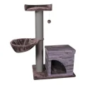Когтеточка Flamingo Villa Scratch Pole домик, для котов, 60×45×100 см