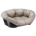 Пластиковый лежак Ferplast Sofa 6 в комплекте с подушкой для собак и кошек, 73×55×27 см