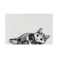 Коврик под миску Trixie Zentangle для котов, белый/черный, 44 х 28 см