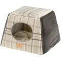 Домик трансформирующийся в лежак Ferplast Edinburgh House Brown для кошек, 44×44×33 см
