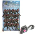 Игрушка Flamingo Furry Mouse Grey для кошек, мышь серая, плюш, 5 см