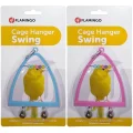 Игрушка Flamingo Swing Abacus Bell для птиц, жердочка, колокольчик, счеты, 10х13 см