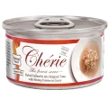 Консервы Cherie Signature для кошек, нежные кусочки желтоперого и полосатого тунца и креветок в соусе, 80 г