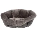 Бархатная подушка для кроватей Ferplast Spare Sofa Prestige 6 Grey для кошек и собак, 73×55×27 см