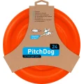 Игровая тарелка PitchDog для апортировки, оранжевая, диаметр - 24 см