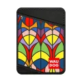 Визитница WAUDOG Design,  с рисунком "Витраж", ширина 70 мм, длина 95 мм, черный