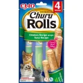 Ласощі INABA "Churu Rolls" для котів, з куркою і тунцем, 4 шт, 40 г