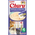 Ласощі INABA "Churu" для котів, вершковий мус з тунцем і молюсками, 4 шт, 56 г