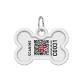 Адресник WAUDOG Smart ID c QR паспортом для собак и котов, металл, рисунок "Чудо-женщина 3", кость, 40×28 мм