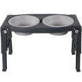 Миска Dexas Adjustable Height Pet Feeder двойная, с регулируемыми ножками, светло-серая, 960 мл