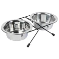 Подставка с мисками Trixie для кошек, металл, 2×0.45 л