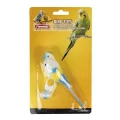 Игрушка Flamingo Parakeet On Ring для попугаев, попугайчик на кольце из пластика, 14 см