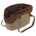 Мягкая сумка-переноска Ferplast With-Me Bag Winter Sand для мелких собак до 8 кг, коричневая, 43.5×21.5×27 см