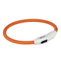 Cветящийся USB ошейник Trixie, для кошек, оранжевый, 35 см