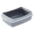 Открытый туалет Ferplast Litter Tray NIP PLUS 20 для кошек с фиксатором гигиенического мешка, 55x40x17,5 см