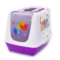 Туалет Moderna Trendy Cat Friends Forever для кошек c фильтром и совком, фиолетовый, 50 х 39 х 37 см