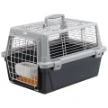 Переноска Ferplast Carrier Atlas 20 Vision для кошек и собак, серо-чёрная, 48.5×32.5×29 см