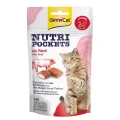 Лакомство GimCat Nutri Pockets с говядиной и солодом, для кошек, 60 г
