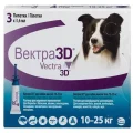 Капли Ceva Vectra 3D от блох и клещей для собак весом от 10 до 25 кг, 3.6 мл, цена за 1 пипетку