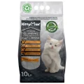 Бентонитовый наполнитель Kitty Max для кошачьего туалета, без аромата, белый, 10 л