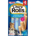 Ласощі INABA "Churu Rolls" для котів, з куркою, тунцем і морським гребінцем, 4 шт, 40 г