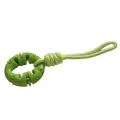Игрушка AnimAll GrizZzly для собак, кольцо с канатом, зеленое, 33×10 см