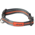 Ошейник DEXAS Off Leash для собак, нейлон, малый, 2 см/25.4-40.6 см, серый-оранжевый