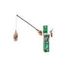 Игрушка Flamingo Feather-Boa дразнилка, для кошек, удочка с натуральными перьями боа, 60 см