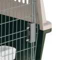 Переноска Ferplast Carrier Atlas 50 Classic для собак, бежево-зелёная, 81×55.5×58 см