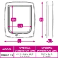 Ferplast Swing 15 Tunnel White дверка для собак и кошек белая, 41,2x9,6x48,2 см
