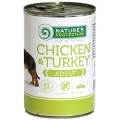Консерва Natures Protection Adult Chicken&Turkey для взрослых собак, 400 г