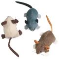 Игрушка Flamingo Mouse Crawling мышка для кошек с кошачьей мятой, плюш, 7х5х3.5 см