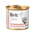 Консервы Brit VetDiets Cat Renal для кошек с хронической почечной недостаточностью, тунец, лосось с горохом, 200 г