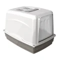 Закрытый туалет Georplast Vicky для кошек, с фильтром, 54×39×39 см, серый