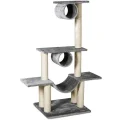Комплекс Flamingo Scratch Tree спально-игровой, для котов, многоуровневый, бежевый, 104×57×140 см
