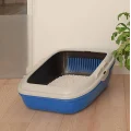 Туалет с двумя поддонами Ferplast Litter Tray Birba с системой просеивания для кошек, 45,5x55,5x22 см