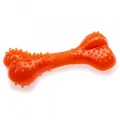 Игрушка Comfy Mint Dental Bone для собак, кость с выступами, пластиковая, оранжевая, 8.5 см