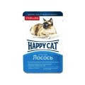 Влажный корм Happy Cat Btl sterilisiert Lachs Gelee для взрослых кошек, кусочки лосося в желе, 100 г