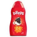 Шампунь-кондиционер Beeps 2 in 1 для собак и кошек с короткой шерстью, с экстрактом овсяных хлопьев, 502 мл