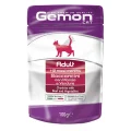 Влажный корм GEMON CAT WET Adult  кусочки с говядиной и овощами 0,1 кг