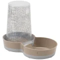 Автокормушка-поилка Moderna Tasty WildLife 2в1 для кошек и собак, пластик, коричневая, 1.5 л