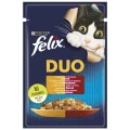 Влажный корм Purina Felix Fantastic Duo для кошек, с индейкой и печенью, 85 г