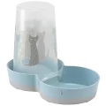 Автоматическая кормушка-поилка Moderna Tasty Large Maasai для кошек и собак, голубая, 1.5 л