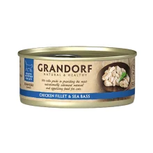 Консервы Grandorf Chicken Breast&Seabass для кошек, куриная грудка с сибасом, 70 г