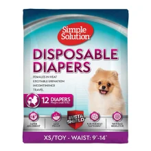 Гигиенические подгузники Simple Solution Disposable Diapers XS/TOY для собак, 23-36см, до 4кг, 12 шт