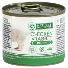 Консерва Natures Protection Puppy chicken & rabbit для щенков, 200 г