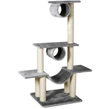 Комплекс Flamingo Scratch Tree спально-игровой, для котов, многоуровневый, бежевый, 104×57×140 см