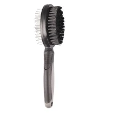 Щетка двухсторонняя Flamingo Comfort 2в1, для собак, S, 21×5.4 см